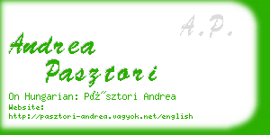 andrea pasztori business card